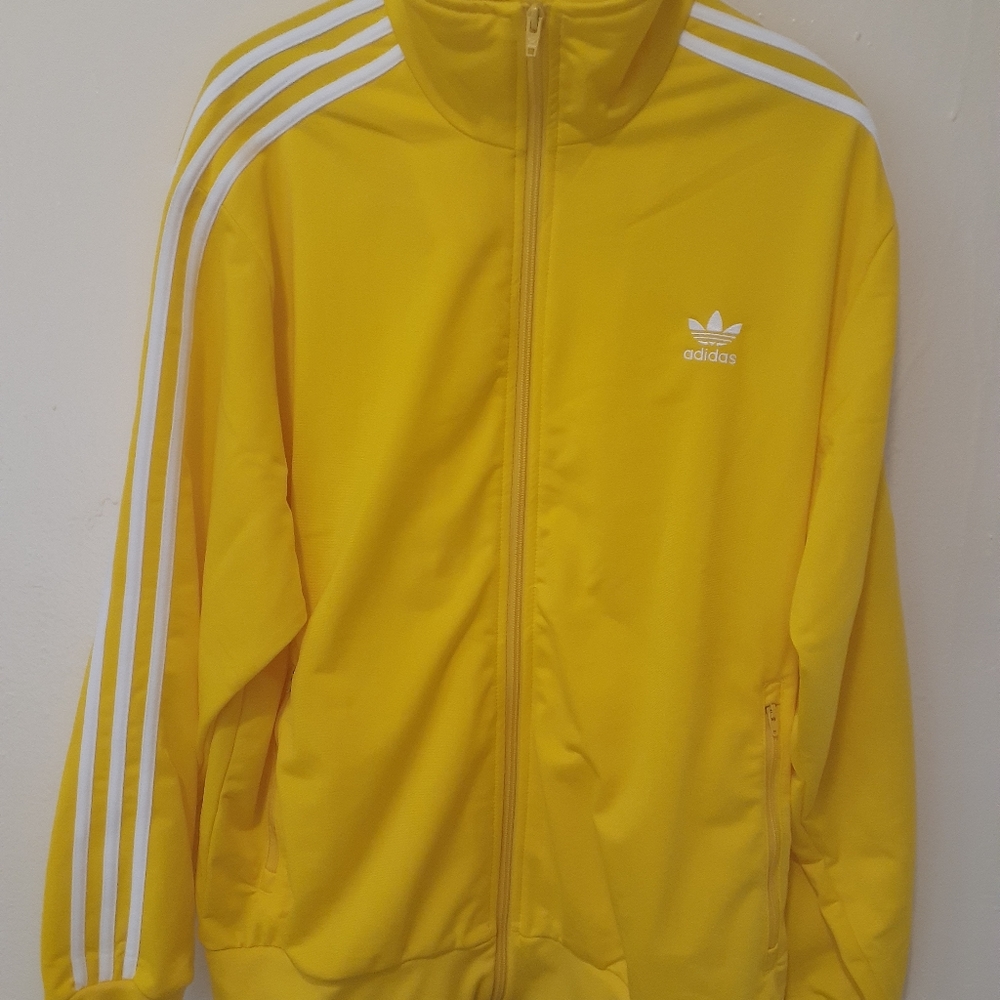 ADIDAS TRACK TOP FIREBIRD YELLOW JACKET XL NWT